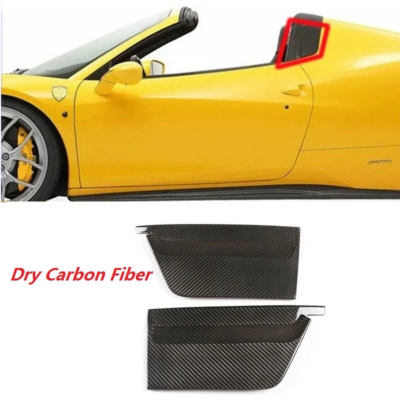 Carbon Fiber B Pillar Car Window Decoration Cover Side Pillar Protection Cover For Ferrari 458 2011-2016