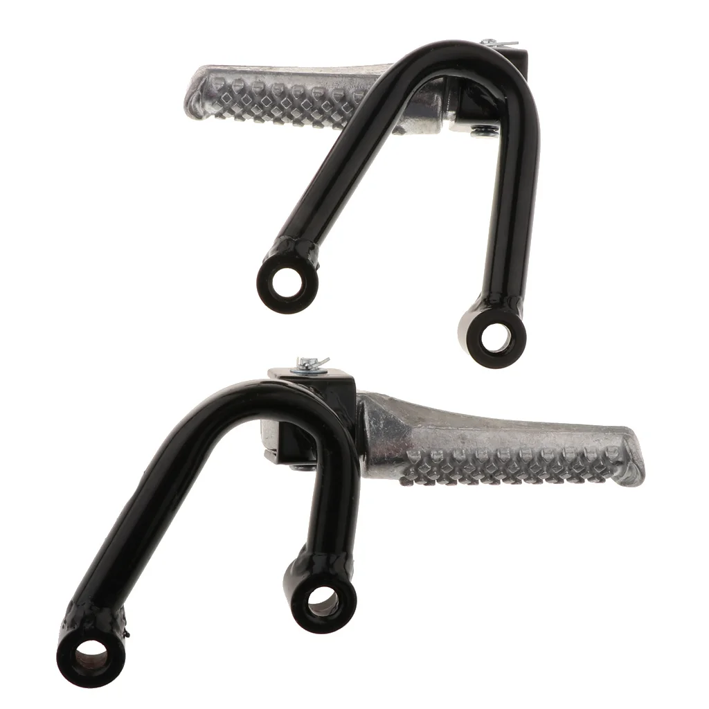 1 Pair Motorcycle Footpegs Rear Passenger Foot Pegs Foot Rests Pedal Bracket Mount Universal Aluminum