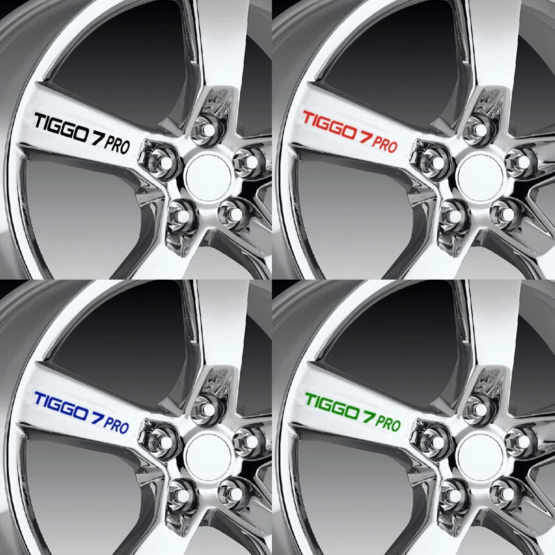 4pcs Car Rim Sticker For CHERY TIGGO 2 3 4 5 7 8 PRO PLUS ARRIZO 5 Auto Accessories