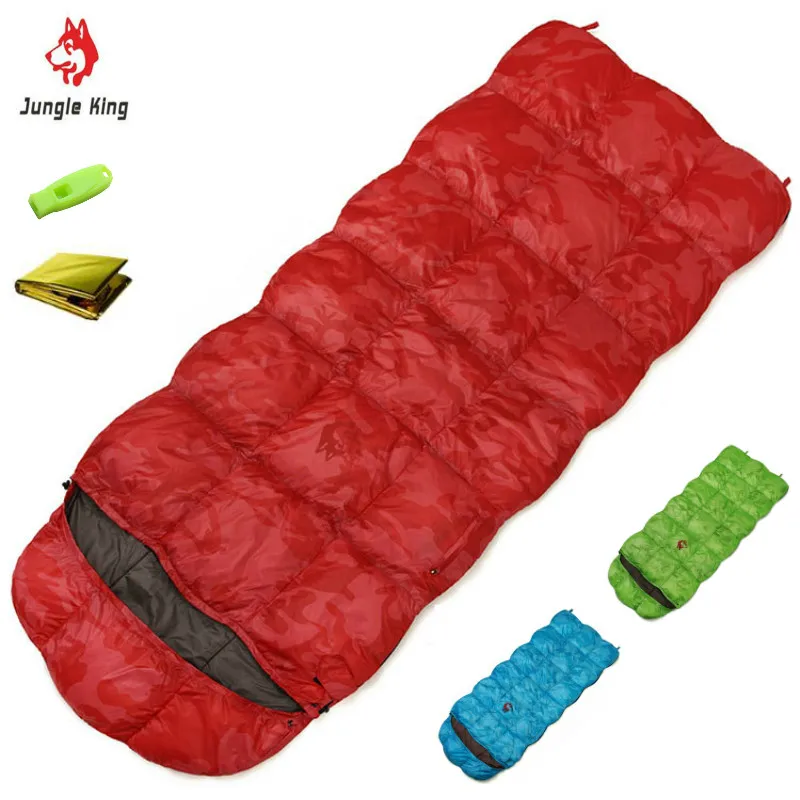 

Jungle King CY550 Winter Outdoor High Quality Down Filling Envelope Camping -20 Degrees Thickening Widening Cotton Sleeping Bags