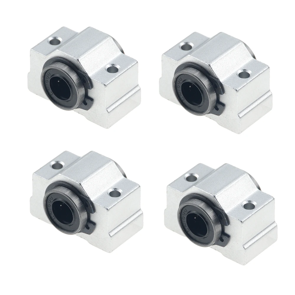 4PCS SC8V Bearing Bushing SC8VUU SCV8UU SCV10UU SCV12UU SCV16UU Linear Bearing Block for Linear Shaft