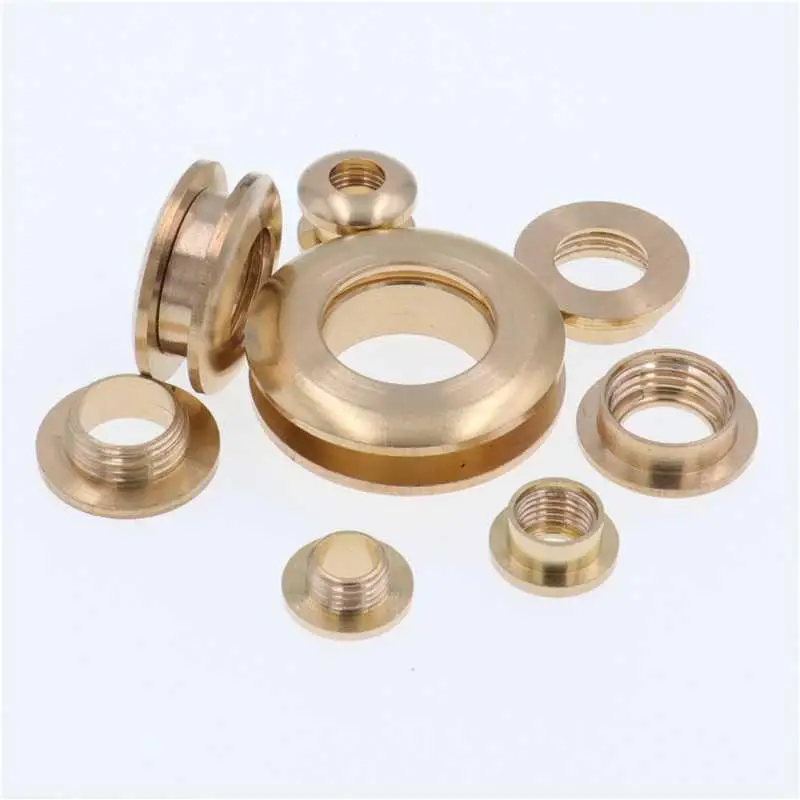 10PCS 13*7mm Brass Gas Hole Grommets Screw Threaded Connection Eyelet DIY Bag Belt Part Hardware Leather Craft Handmade Buckle