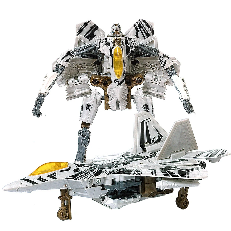 HZX H606 G1 Transformation Action Figure Toy Starscream Model 18cm ABS Movable Joints Statue Deformation Car Robot Figma