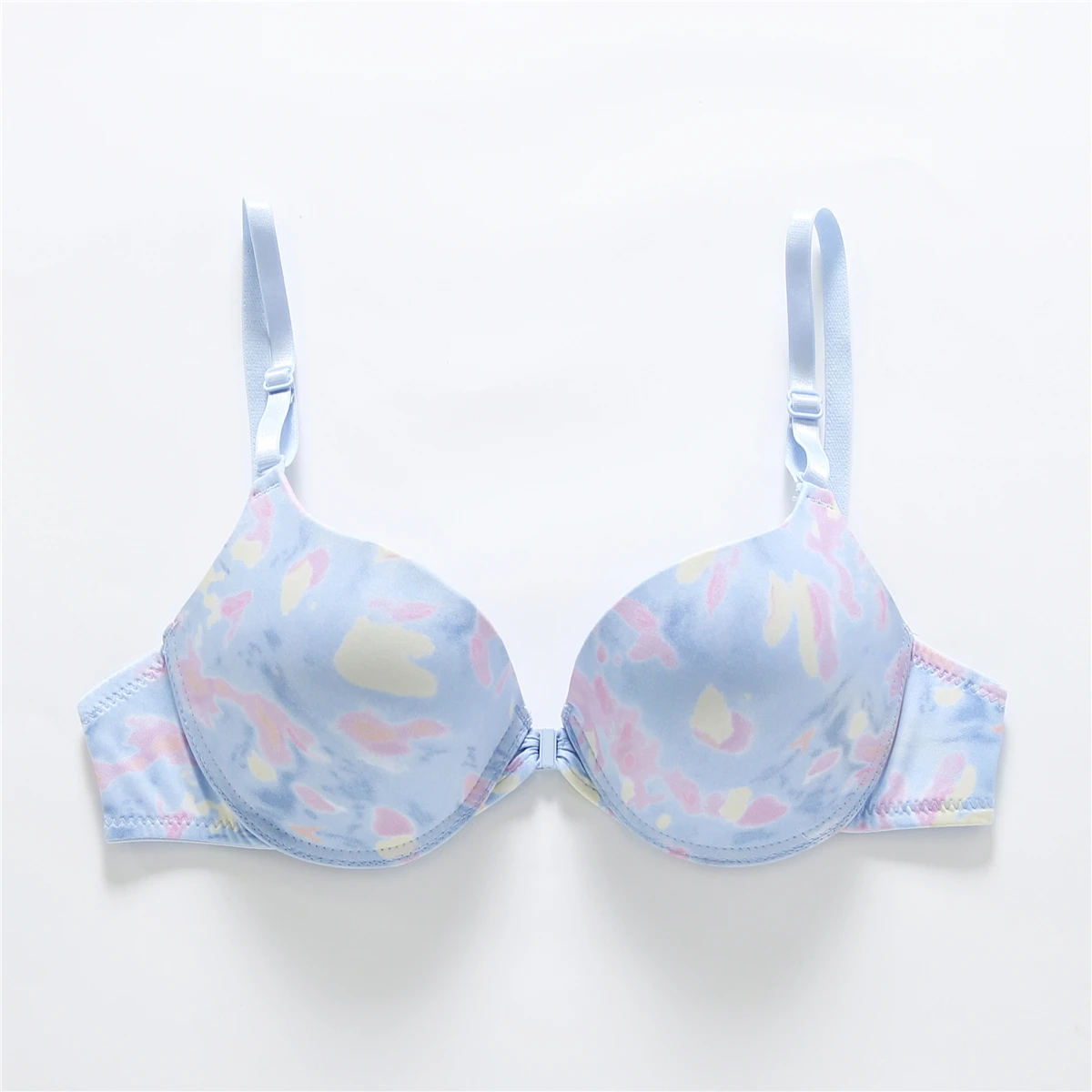 Soutien-gorge push up à fermeture frontale pour femme, bralette sexy, brassière grande taille, sous-vêtements multicolores, haut beauté dans le dos pour fille