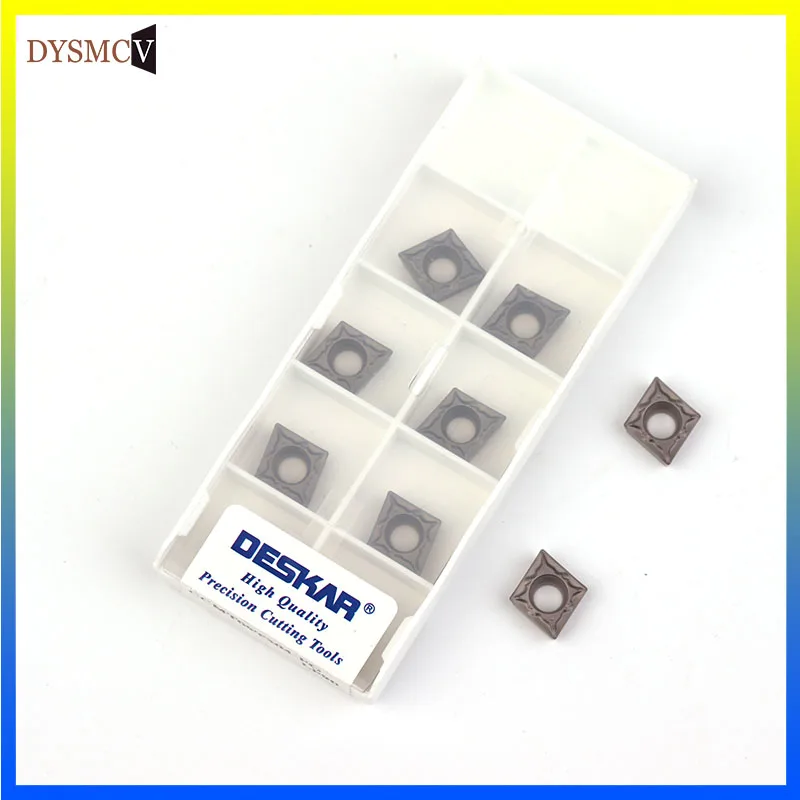 DESKAR 100% oryginalne płytki tokarskie CCMT060204 CCMT09T304 CCMT09T308 FG HQ MT TC FG PS LF90 CNC, ostrza ceramiczno-metalowe do tokarek CNC