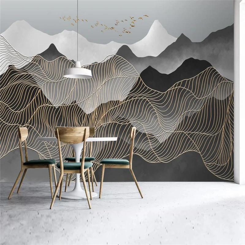 

beibehang Custom papel de parede 3d Modern wallpaper abstract ink wallpapers for living room decoration background 3D wall mural