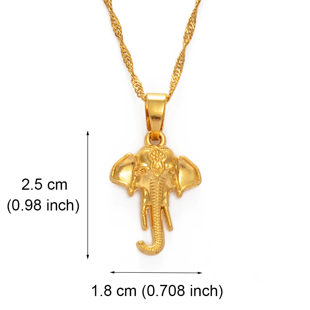 Anniyo Charms Elephant Necklaces for Women Girl African Pendant Jewelry Chains @237506