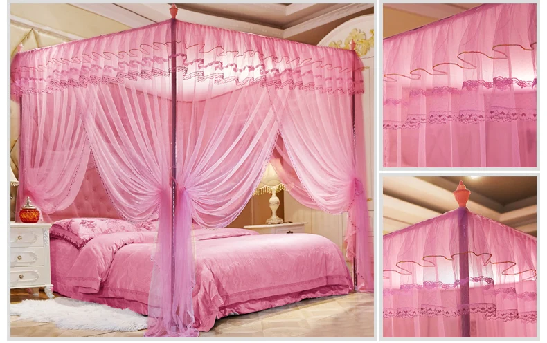 

Court Mosquito Net Home with 1.8 M Bed Old-fashioned Princess Wind 1.35 Floor Bracket 1.2 M 2.0 X 2.2 Curtains on The Bed