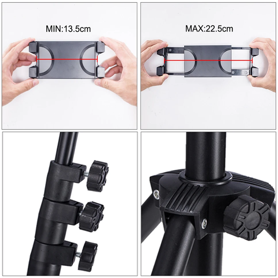 Tripé flexível ajustável para tablet e iphone, suporte de 5 a 12.9 polegadas, para ipad air pro 12.9