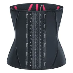 13 Steel Bone Punching Breathable Waistband Shaping Sports Body Belly Band Fitness Latex Corset Waist Trainer XXS-XXXL