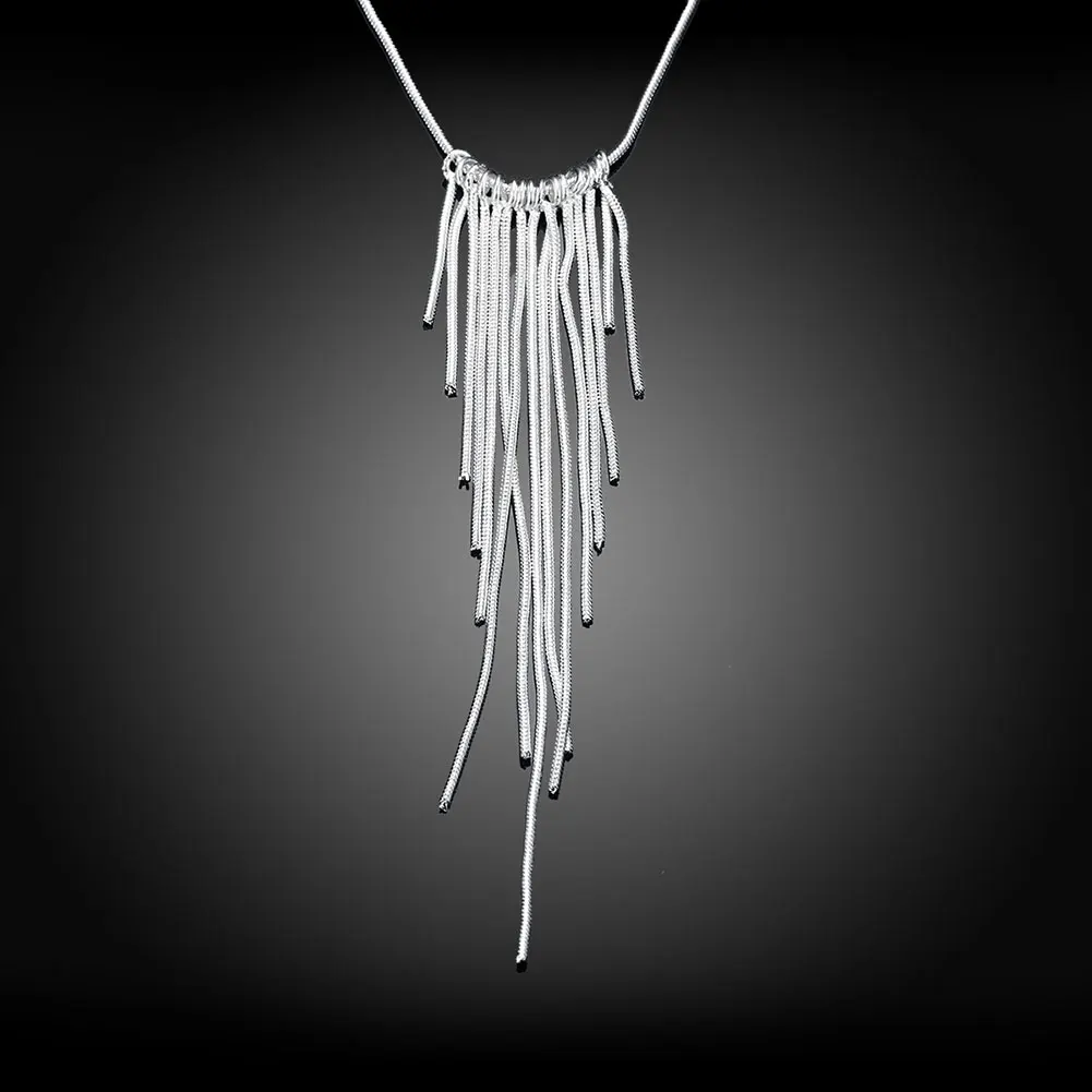 Tassel Unisex White Pendant Necklaces For Women Men Simple Rope Chain Necklace Anniversary Fashion Jewelry Recommend