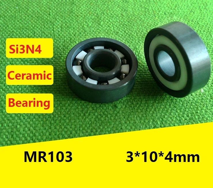 

4/10pcs MR103 3x10x4mm High quality Mini Full Si3N4 ceramic deep groove ball bearing fishing reel bearing