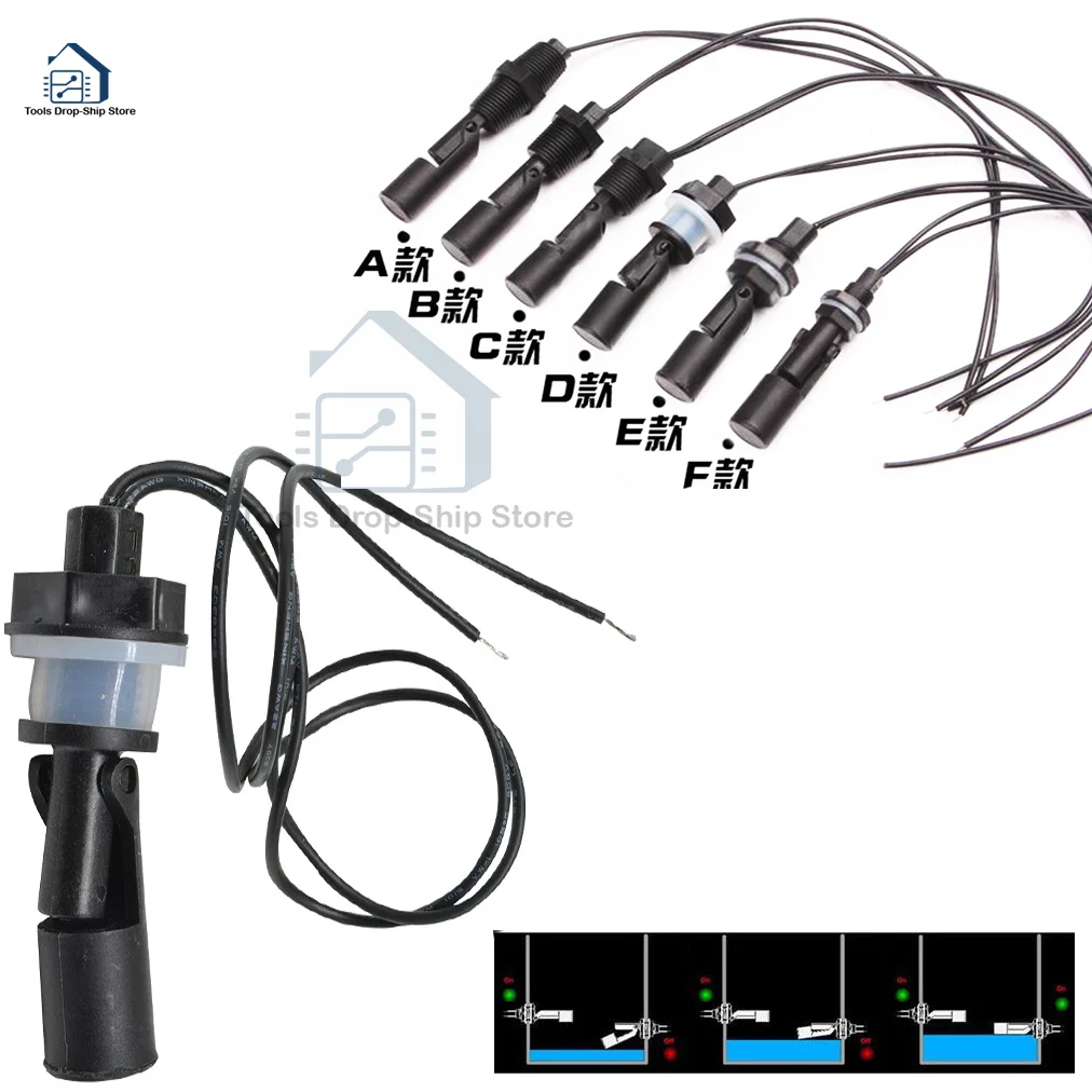 Horizontal Float Sensor Switch Side Mount Liquid Water Level Sensor Controller Automatic Water Pump switch Aquarium Tank Pool