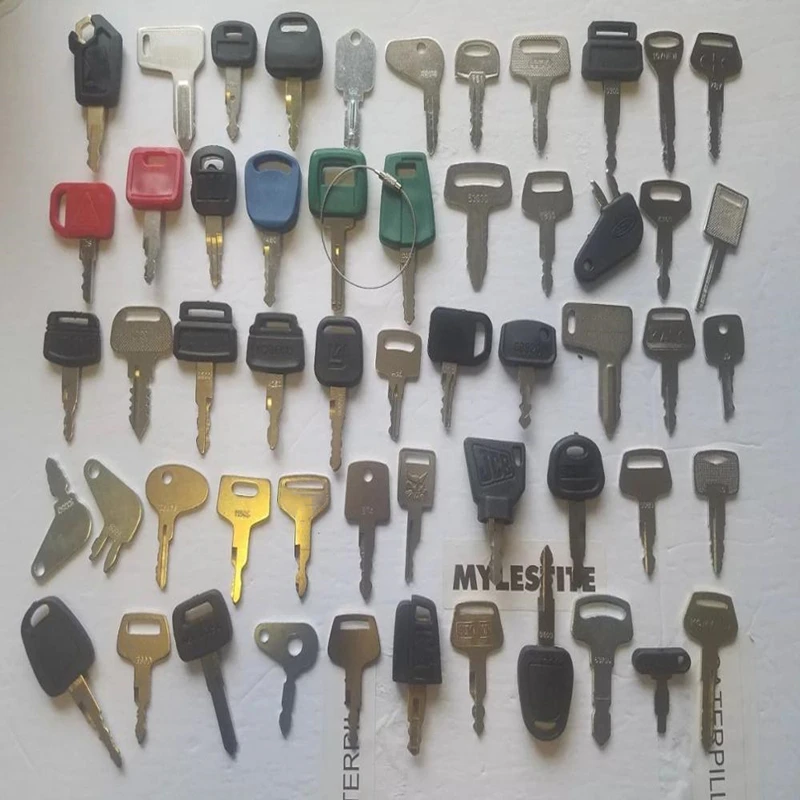 Set Of 55 Heavy Equipment Key for Caterpillar  Kubota Komatsu John Deere JCB Cat  Bobcat Doosan Deawoo  Volvo Hitachi