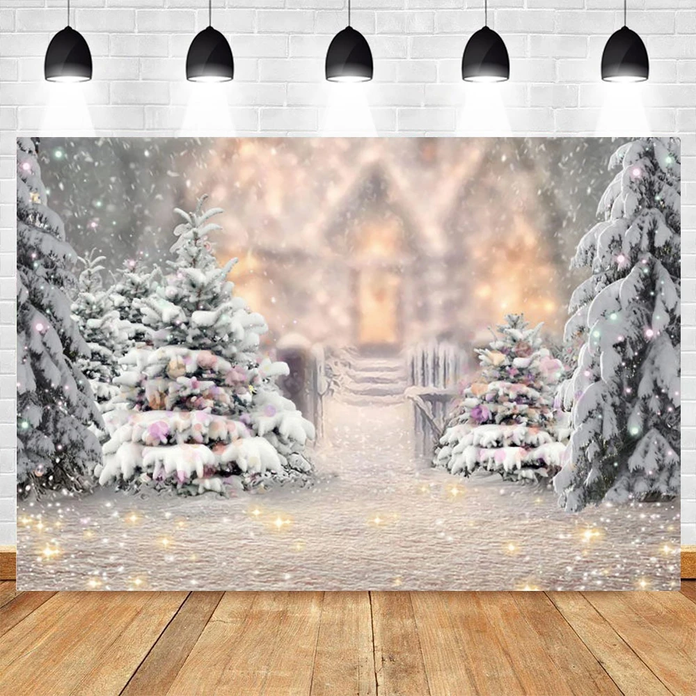 

Christmas Tree Forest Winter Backdrop Snowflake Baby Photography Background Vinyl Photophone Photocall Photo Studio Decoration