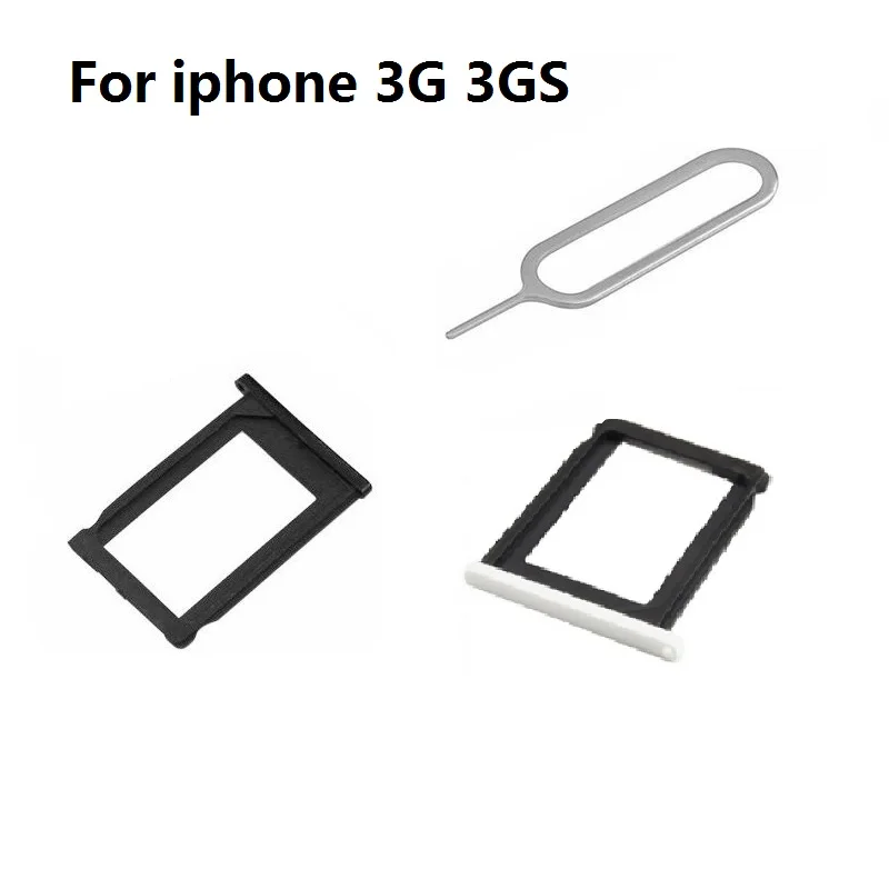 

New Sim Card Tray Slot Holder+Eject Pin for iPhone 3 3GS 4 4S 5 5S SE 5C