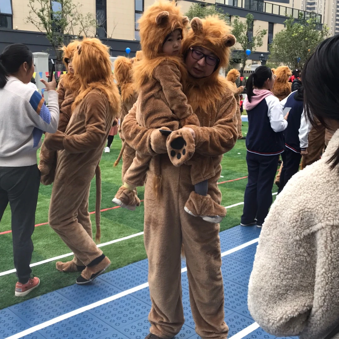 Costume de luxe du roi Lion pour enfants, combinaisons fantaisie de carnaval d'halloween, de Cosplay, de rôle de film