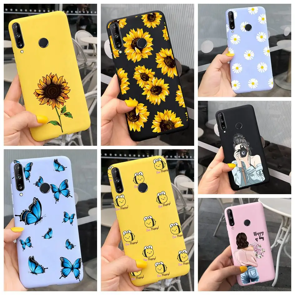 For Cover Huawei P40 Lite E Case New Sunflower Silicone For Fundas Honor 9C Honor9C 9 C AKA-L29 Phone Cases For Huawei Y7p Coque