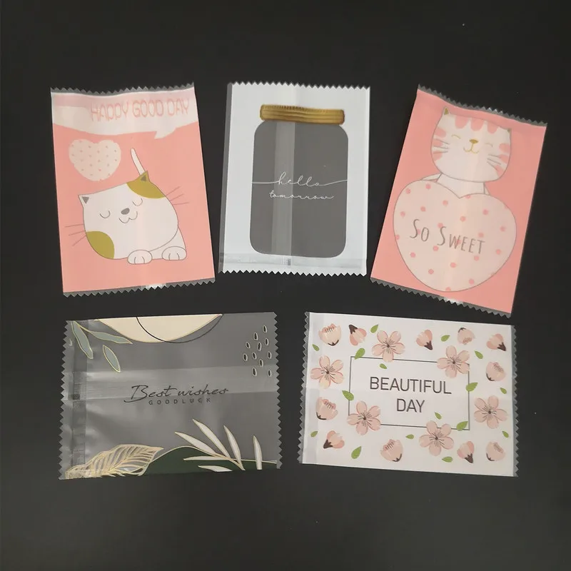 Heat Seal Cartoon Bag For Biscuit Cookies Candy Bread Baking Jewelry Fruit Tea Party Gift Packaging Bags Wedding Birthday 7x10