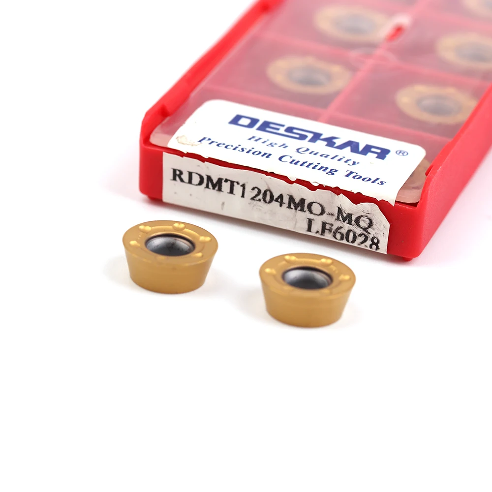 DESKAR 100% الأصلي RDMT1204MO-MQ LF6028 الفولاذ المقاوم للصدأ طحن إدراج التعميم كربيد إدراج طائرة طحن اللوح