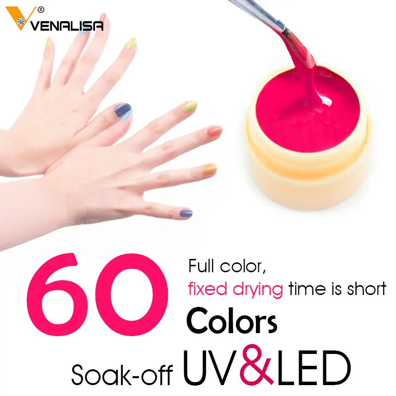 VENALISA-esmaltes semipermanentes para manicura, esmalte de uñas semipermanente de Color rojo con purpurina, pintura de Gel UV, laca de Gel con