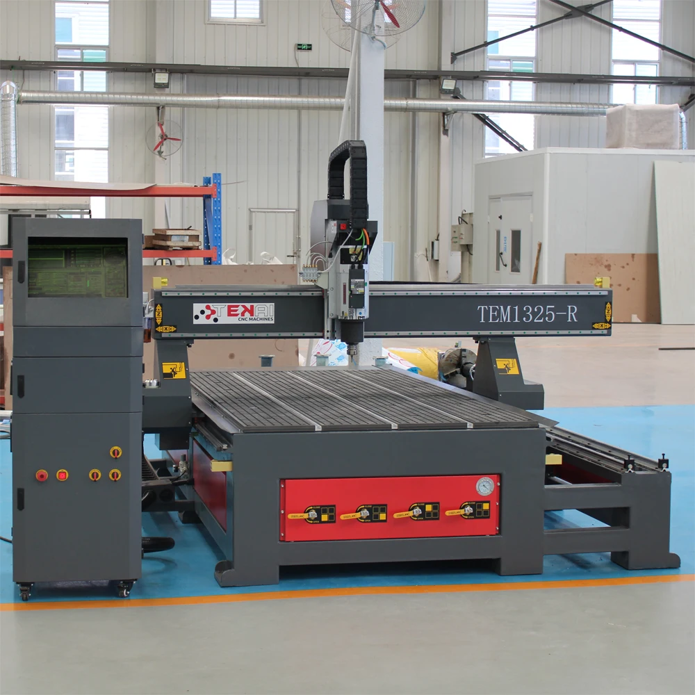 TEM1325-R carpintaria cnc roteador 1325 3d carving machinery fresadora de 4 eixos