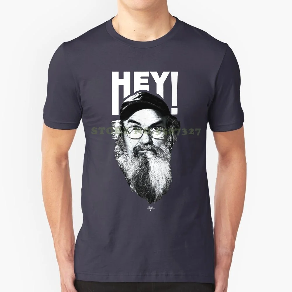 Newest Hot Sale Men's Fashion Duck Dynasty Si Robertson Co Nder Hey! Adult Black T Shirt ( Adult Large )