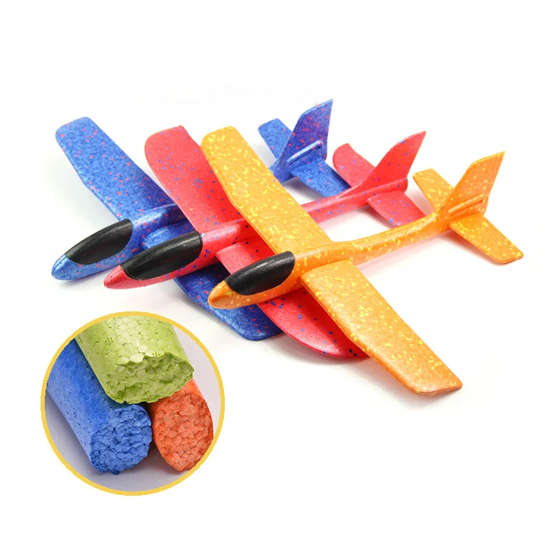 36cm DIY flying plane Hand Throw Flying Glider airplanes Toys For Children Foam Aeroplane Model Party Outdoor Fillers Glider