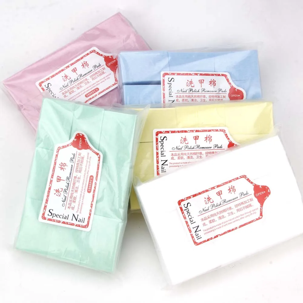 Nails Polish Remover UV Gel Pads Nail Wipes Bath Manicure Pedicure Gel Wipes Lint-Free 100% Cotton Napkins For Nail Art Tools