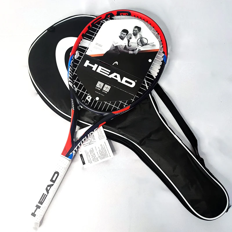 Professional HEAD Tennis Racket Adult Full Carbon Training Tenis Padel Single Rackets String Bag Ultra Light Raquete De Tenis