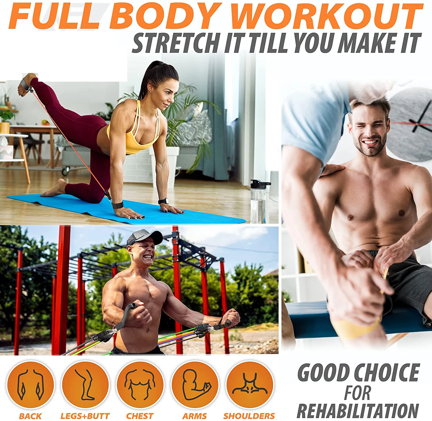 300LBS Fitness bandes de résistance ensemble formation Yoga butin bandes sport équipement d'entraînement pour la maison gymnase hommes poids musculation