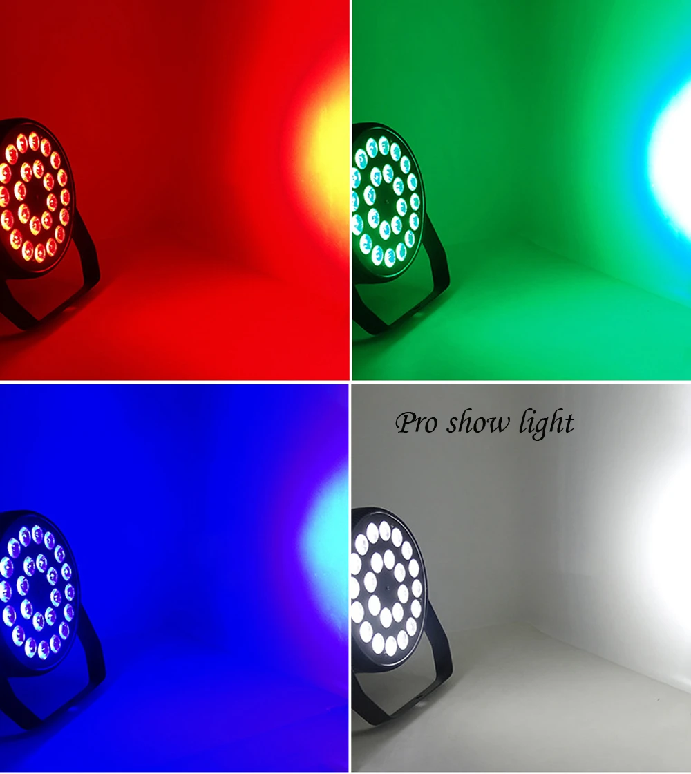 Aluminum Par LED 24X18W RGBWA UV 6IN1 LED Par Light Slim Flat Par Light DMX512 Par UV Professional Stage Lighting DJ Equipments