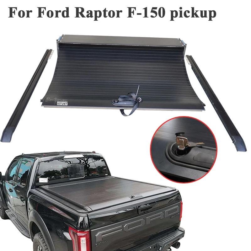 

For Ford F150 F-150 pickup 5.5ft 2010-2020 Truck Bed Aluminum Retractable Roll Up Low Profile Tonneau Cover