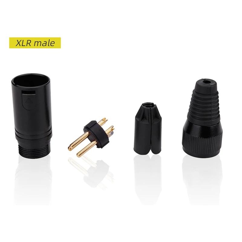 Yyaudio 10 peças macho e fêmea 3 pinos xlr microfone áudio fibra de carbono conectores xlr de áudio de alta qualidade alto-falantes aux jack soquete