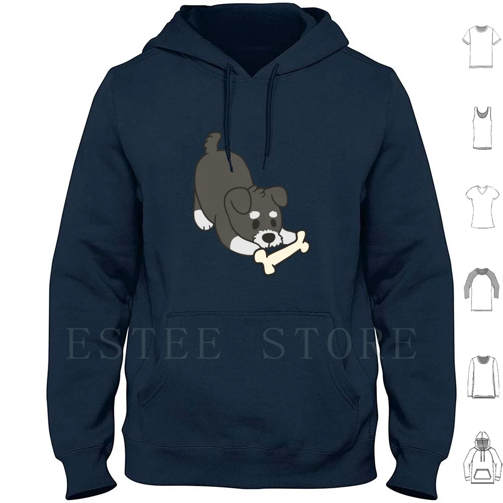 Schnauzer con sudaderas con capucha de hueso, Schnauzer de manga larga, juguete estándar gigante, marionetas pequeñas, cachorro, perro Doge, Doggo
