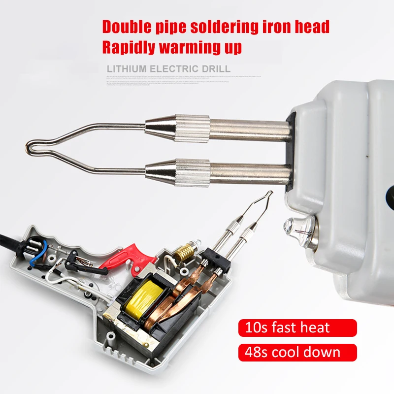 Electrical Soldering Iron Gun Hot Air Heat Gun Hand Welding Tool With Solder Wire Welding Repair Tools Kit EU 220V 100W