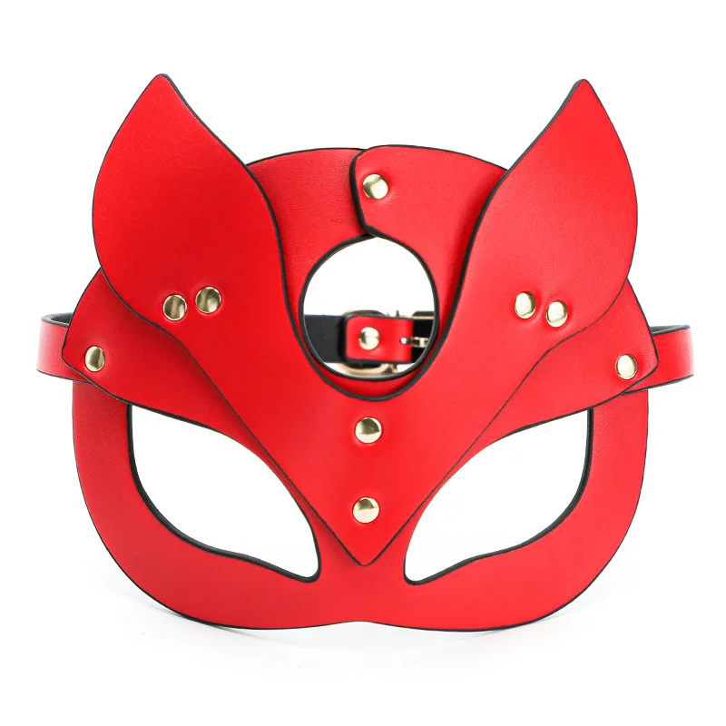 BDSM Mask Sex Toys For Women Bondage Restraints Leather Sexy Cosplay Rabbit Cat Ear Bunny Mask Masquerade Party Face Cosplay