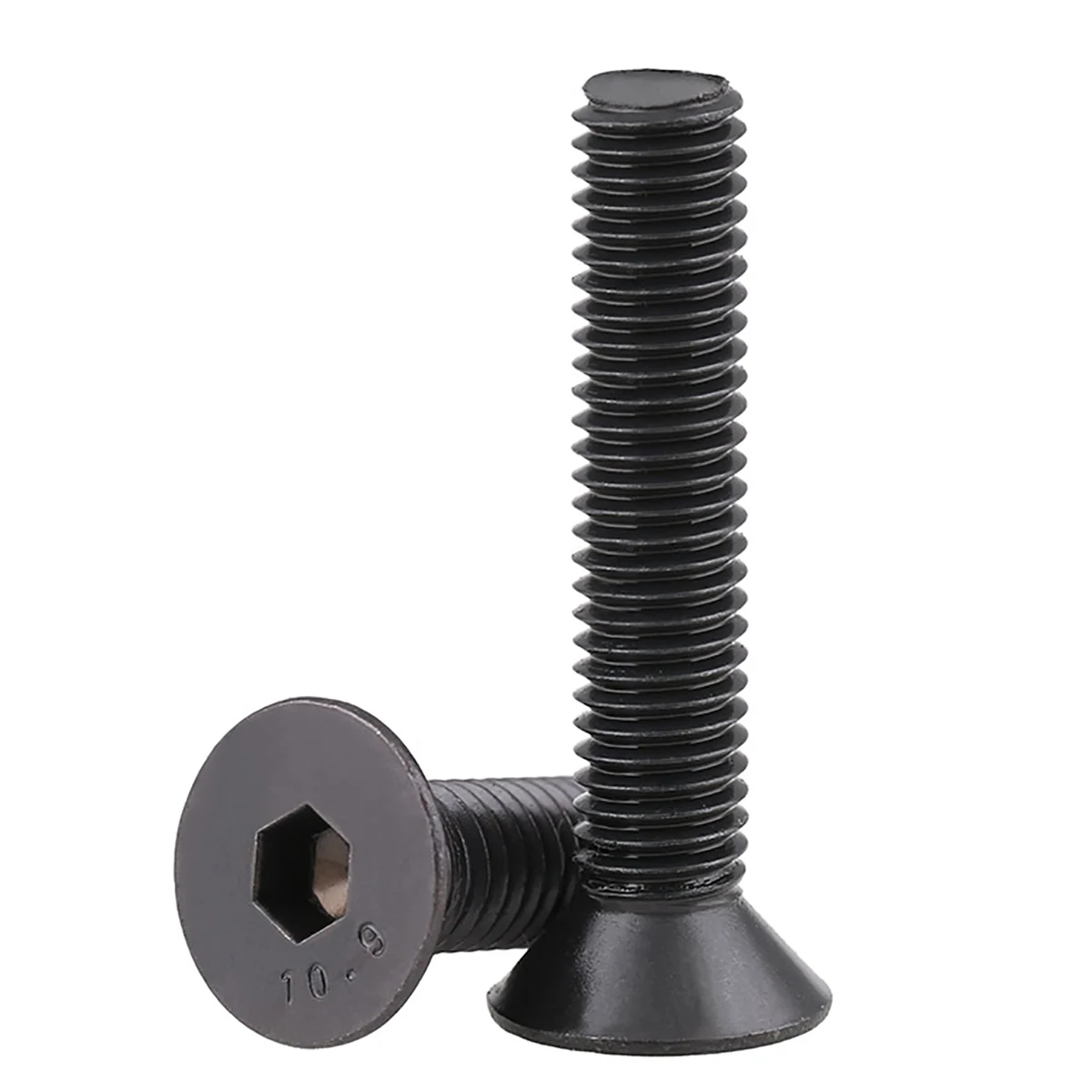 10pcs/lot UNC Thread Grade 10.9 High Tensile Steel Countersunk Bolts Allen Socket Screws UNC 4#-40,  6#-32,  8#-32, UNF 10#-32