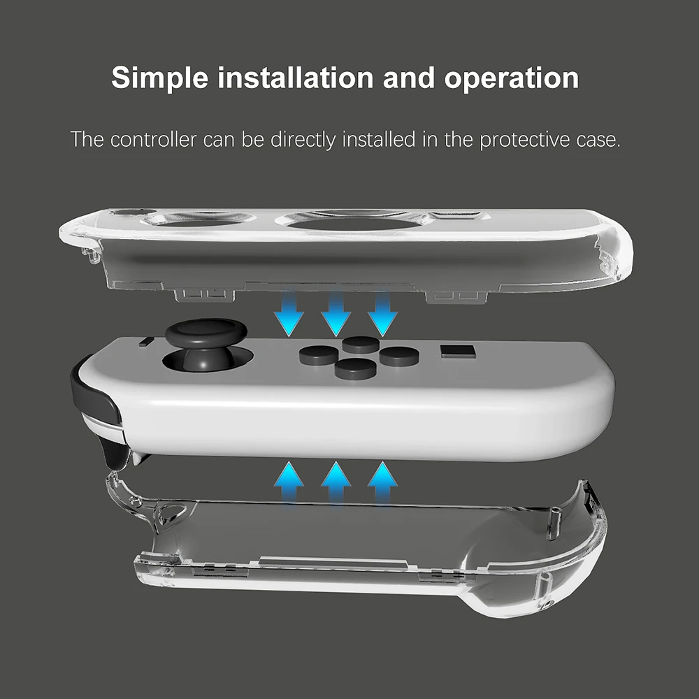 Étui de protection rigide pour PC, transparent, Dockable, 100% parfaitement adapté, boîtier Joypad, coque cutanée pour Console Nintendo Switch OLED