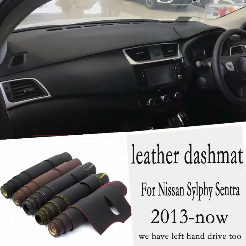 

For Nissan Sylphy Sentra 2013 2014 2015 2016 2017 2018 Leather Dashmat Dashboard Cover Pad Dash Mat Carpet Car Styling Carpet