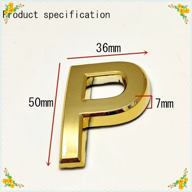 Door Plate Golden Color House Number 5CM Decorative Letters & Numbers Customized ABS Plastic Mailbox Address Sticker Label Sign