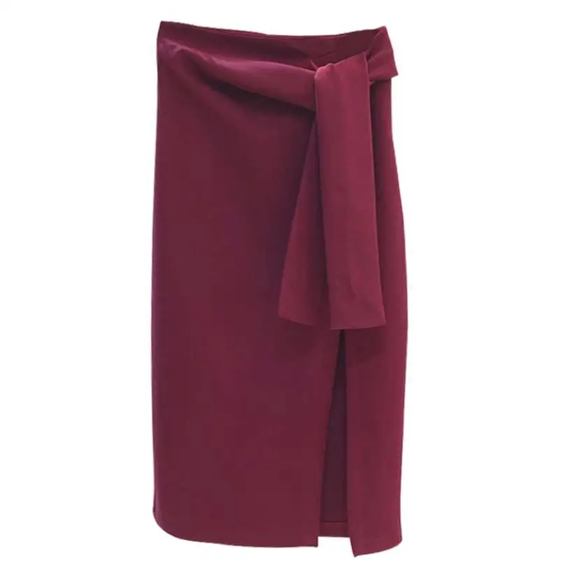 

Irregular skirt new high waist long skirt Elegant Ladies High Waist Office Skirts
