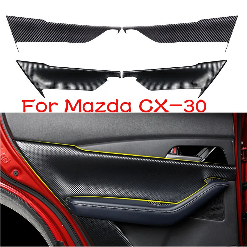 

Car Leather Door Panel Armrest Foreskin Cover For Mazda CX30 CX-30 2020 2021 Car Interior Door Panels Guards Car Accessories