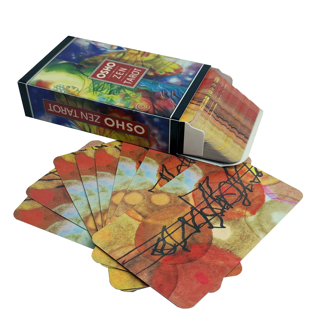 High Quality Factory Made Hot SellNew Osho Zen Tarot Cards for Beginners English Spanish French German Edition PDF Guidebook