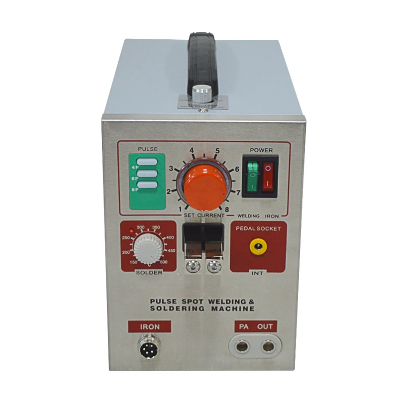 

1 шт., 220 В, 1,5 кВт, мощный аппарат для точечной сварки и паяльная станция с универсальной сварочной ручкой + никелевый лист 4 мм, 1 кг