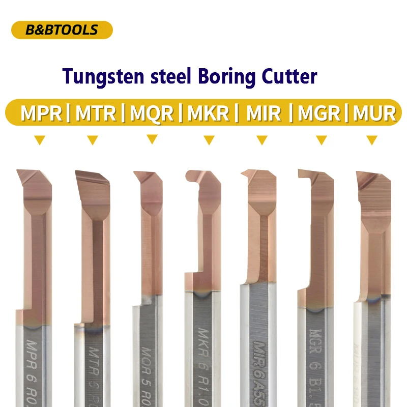 MTR Boring Cutter Bar Mini Lathe Tool Small Hole Turning Tools Bar Thread Machining Metal Mtr Bore Tungsten Carbide Alloy Cutter