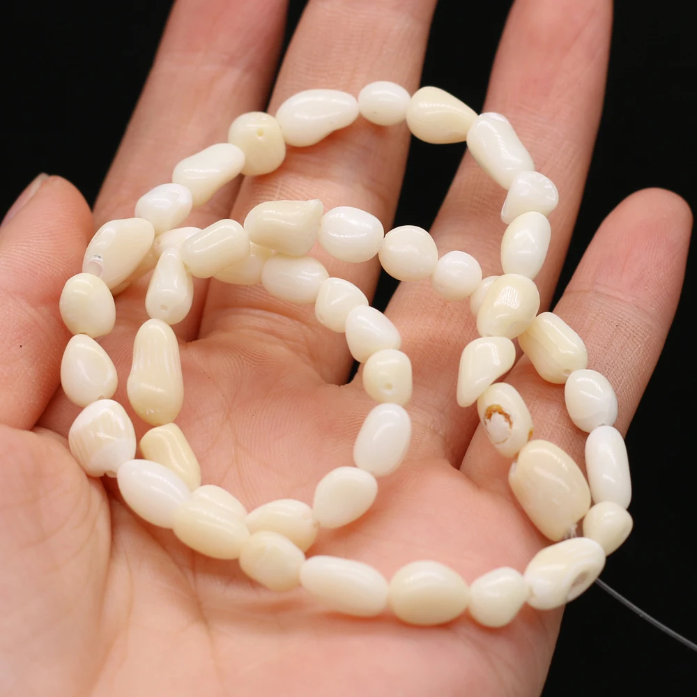 Natural Coral Beads Irregular Shaped Milky Coral Loose Exquisite Beaded For Jewelry Making DIY Bracelet Necklace Accessories