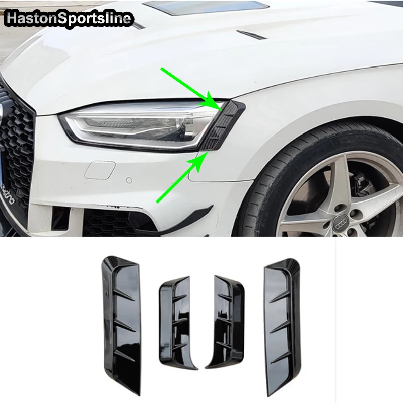 

4Pcs/Set A5 B9 Front Lamp with Rear Light Eyelid Eyebrows Decoration for Audi A5 S5 S-line 2017-2019 Car Accessories