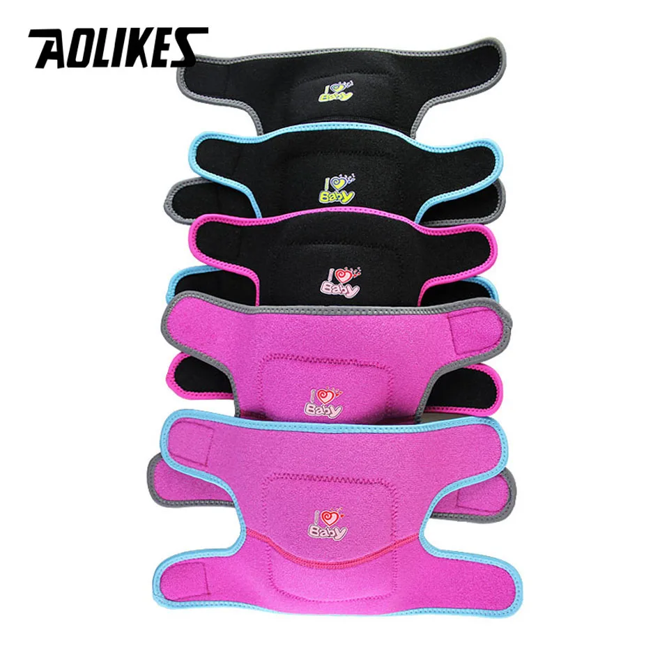 AOLIKES Kids Knee Pads Dance Yoga Tennis Knee Support Brace Sport Gym Kneepad Children Workout Padded Sponge Knee Protection