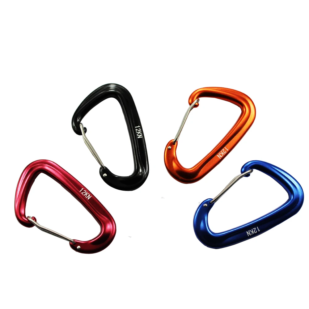 High Strength Buckle 7075 Aluminium Alloy hook  D Shape clips 12KN Carabiner for Hammock for Yoga Hang Buckle Hammock Safety Fas